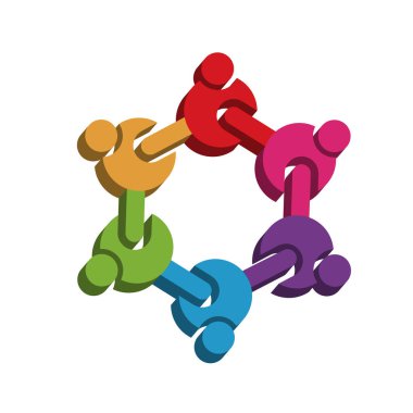 Logo insanlar laboratuvar kimyasal sembol vektör görüntü
