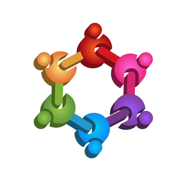 Logo Pessoas Laboratório Símbolo Químico Imagem Vetorial — Vetor de Stock