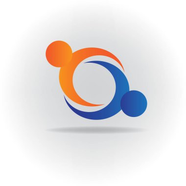 Logo karşılıklı iş insanlar simge vektör görüntü