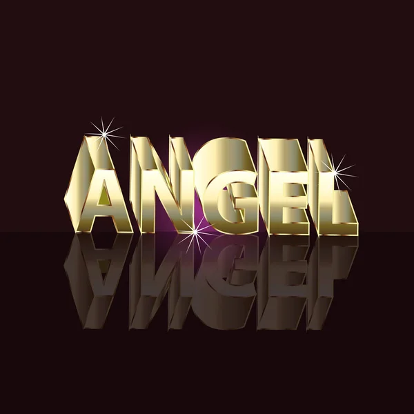 Angel Word Letter Sign Woman Name Background — Stock Vector