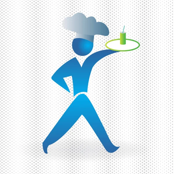 Cook Niebieska Postać Ikony Wektor Logo Obraz Szablonu — Wektor stockowy