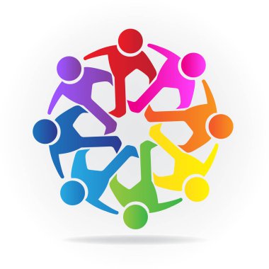 Logo çalışması işadamları çeşitlilik tasarım vektör