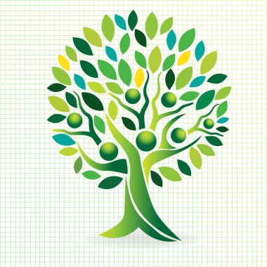 Logo tasarım ağaç aile adamlar