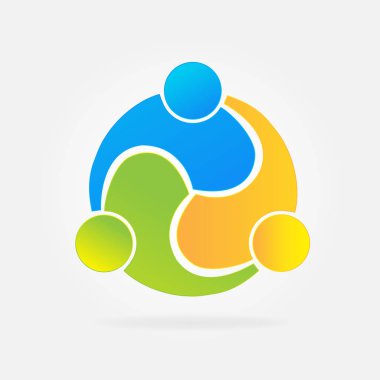 Logo çalışması birlik deneme insanlar simge vektör şablonu