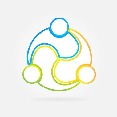 Logo çalışması birlik deneme insanlar simge vektör şablonu