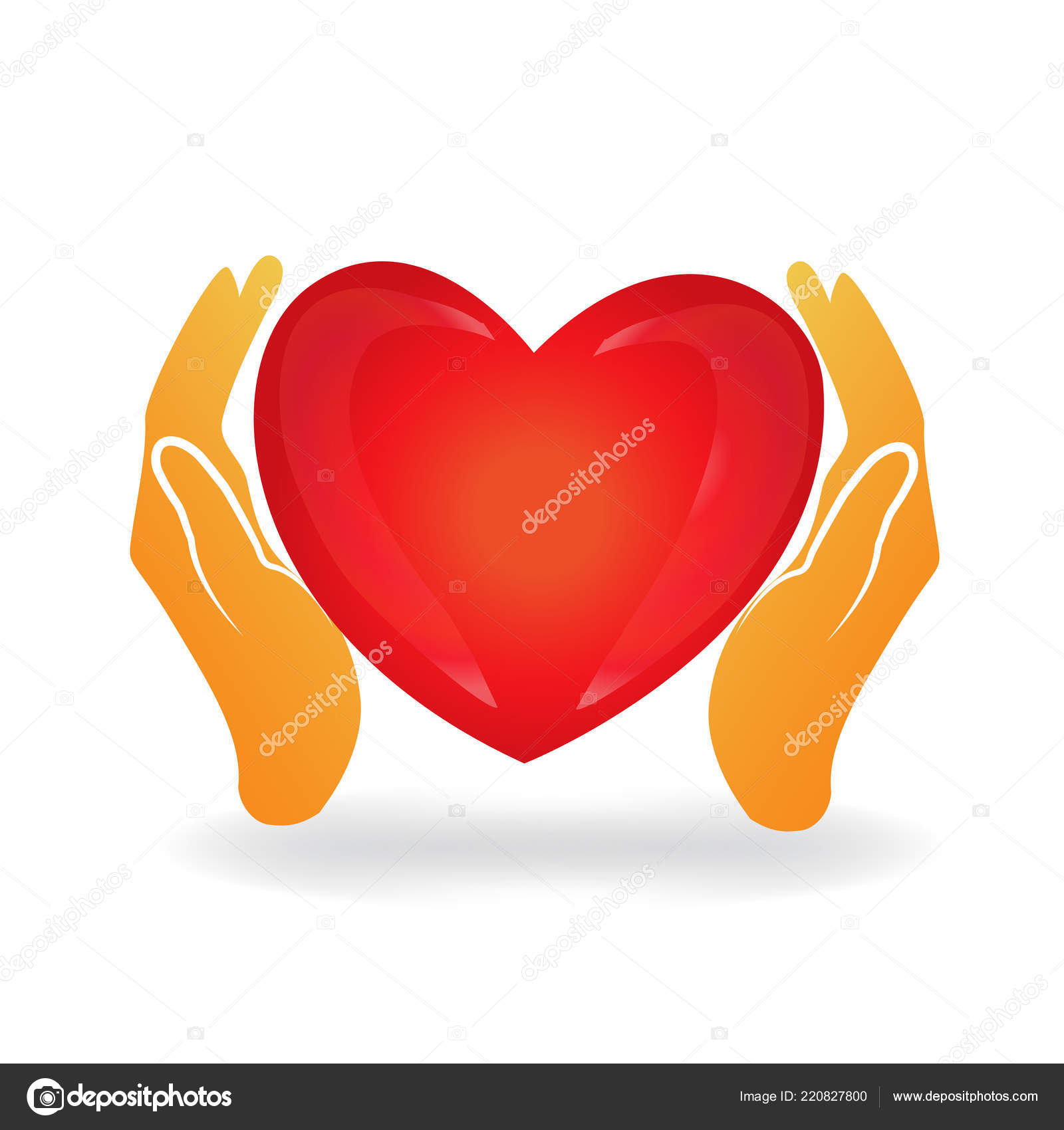 Hand Care Een Liefde Hart Pictogram Liefde Concept Vector Afbeelding Vectorafbeelding Door C Glopphy Vectorstock 220827800