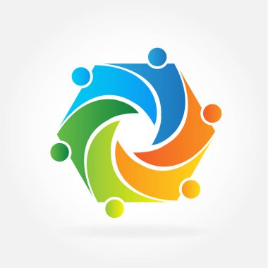 Logo çalışması insanlar kimlik kartı iş vektör görüntü