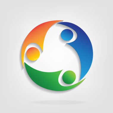 Logo çalışması iş deneme ortakları illüstrasyon vektör tasarımı