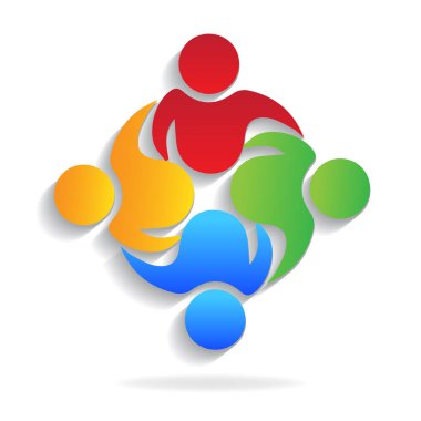 Logo çalışması iş ortakları simge tasarlamak vektör