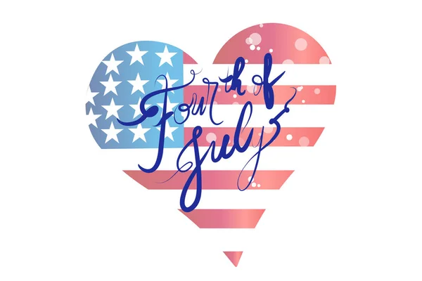 Rakkaus Sydän Usa Lippu Logo Kuvake Vektori Suunnittelu — vektorikuva