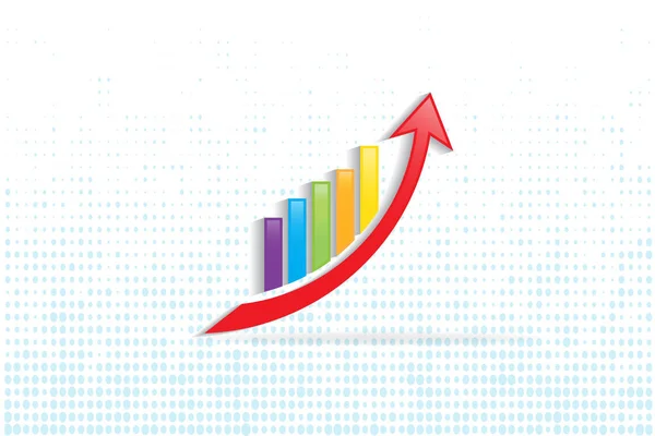 Grafik Istatistikleri Büyüme Satış Simge Vektör Görüntü — Stok Vektör