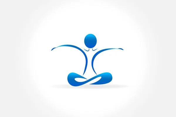 Logo Yoga Adam Vektör Görüntü Tasarımı — Stok Vektör