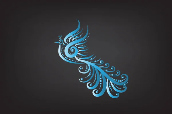 Imagem Vetorial Logotipo Pássaro Phoenix Abstrato — Vetor de Stock