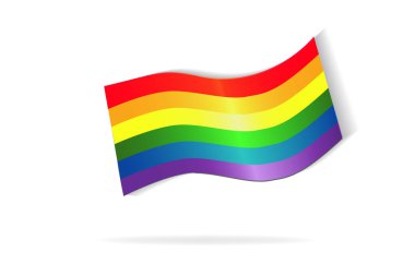 LGBT bayrak logo gökkuşağı renkli sembol simge arka planı.