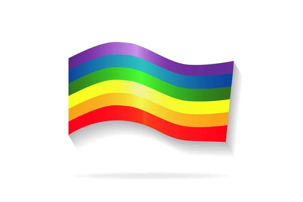Logotipo Bandeira Lgbt Ícone Símbolo Cor Arco Íris — Vetor de Stock