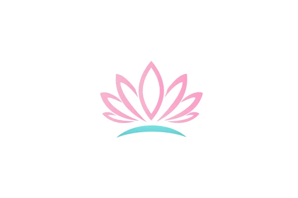 Logo Lotus Çiçek Kimlik Kartı Simgesinin Resmi — Stok Vektör