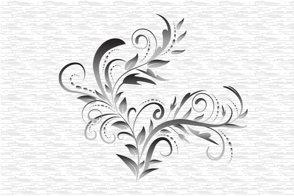 花のヴィンテージ様式化されたベクトル背景テンプレート — ストックベクタ