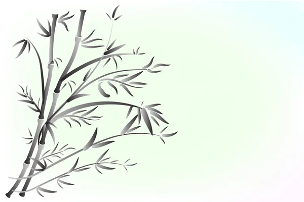 Bambus Roślin Ikona Logo Tło Wektor — Wektor stockowy