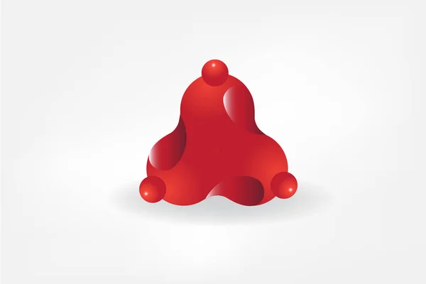 Логотип Командна Робота Червона Єдність Бізнес Людей Значок Векторне Зображення — стоковий вектор