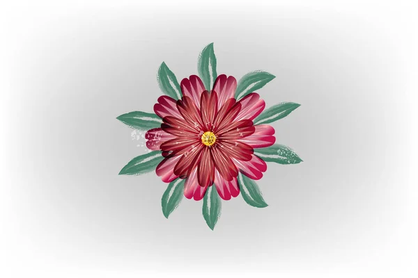Логотип Червона Квітка Акварелі Вектор — стоковий вектор