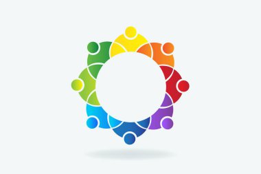 Logo çalışması birlik insanlar görüntü vektör