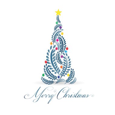Christmas tree vector image design clipart