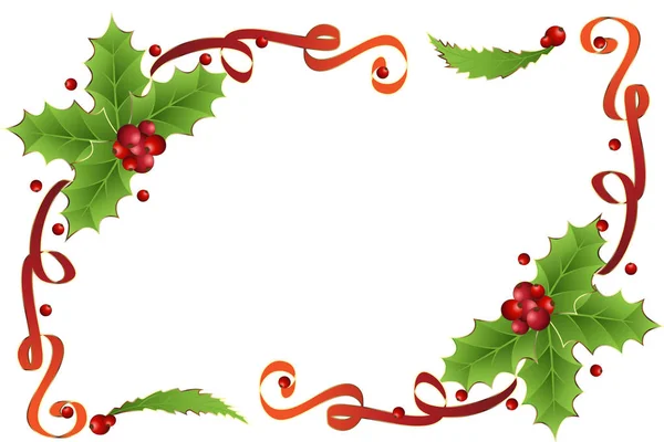 クリスマス リボン フレーム ベクトル イメージのデザイン — ストックベクタ