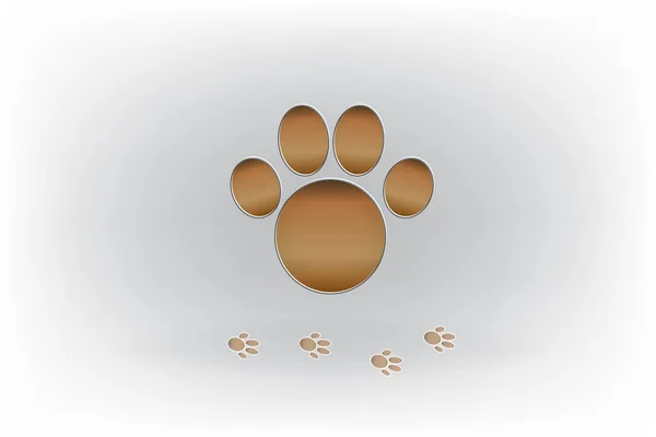 足犬パターン記号アイコン ベクトル イメージのロゴ — ストックベクタ