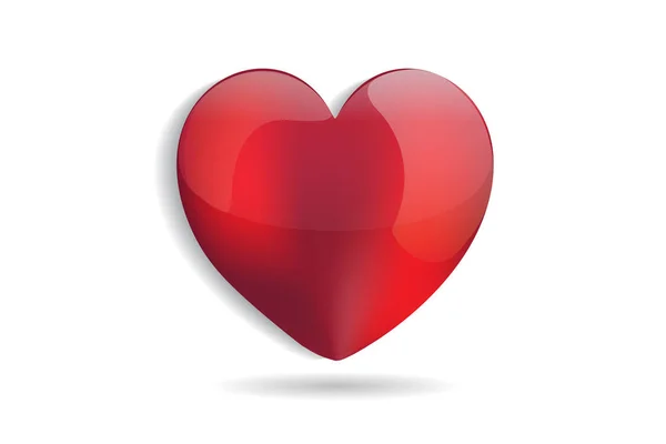 Herz Liebe Valentine Symbol Vektorbild — Stockvektor