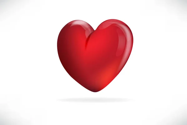 Mutlu Sevgililer Kalp Sembol Logo Vektör Görüntü — Stok Vektör