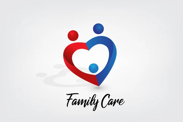 Οικογενειακή Φροντίδα Λογότυπο Φορέα Εικόνας Πρότυπο — Διανυσματικό Αρχείο