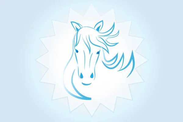 Beauty Horse Logo Vector Image Template — Stock Vector