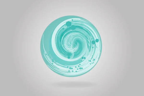 Векторное Изображение Логотипа Спиральной Зеленой Волны — стоковый вектор
