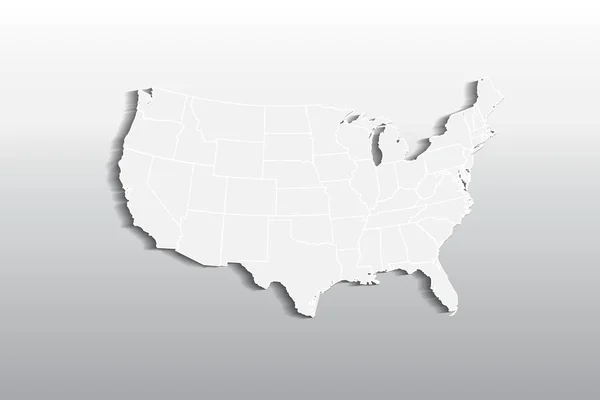 Χάρτης Για Ηνωμένες Πολιτείες Λογότυπο Διανυσματική Εικόνα — Διανυσματικό Αρχείο