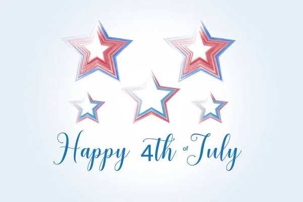 Hvězdy Usa Vlajka Šťastný Den Nezávislosti Kartu Logo Pozadí — Stockový vektor