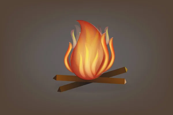 Fire Flames Campfire Logo Vector — Stock Vector