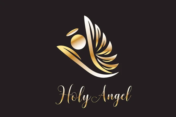 Angel Vliegende Symbool Logo Identiteitskaart Business Vector — Stockvector