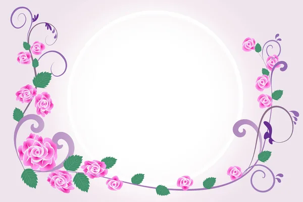 Σχεδιασμό Διάνυσμα Κάρτα Χαιρετισμούς Floral Πρόσκληση Γάμου — Διανυσματικό Αρχείο