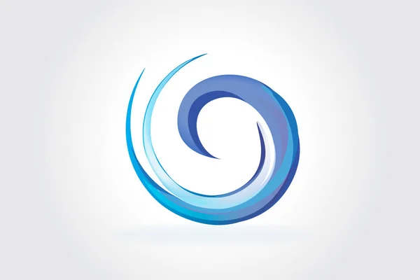 Logo Spiral Waves Identity Card Icon Background Vector Design — Stock Vector