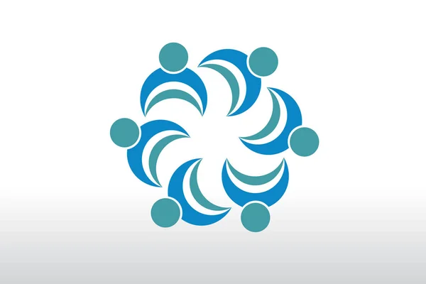 Logo csapatmunka üzletemberek egység — Stock Vector