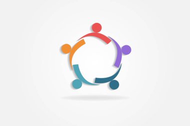 Logo çalışması iş insanlar tasarım vektör