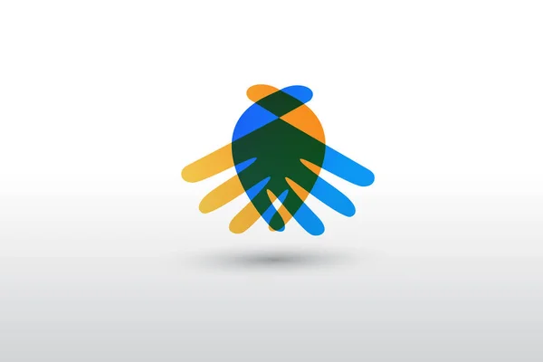 Logo Handschlag Geschäftsleute Vektor — Stockvektor