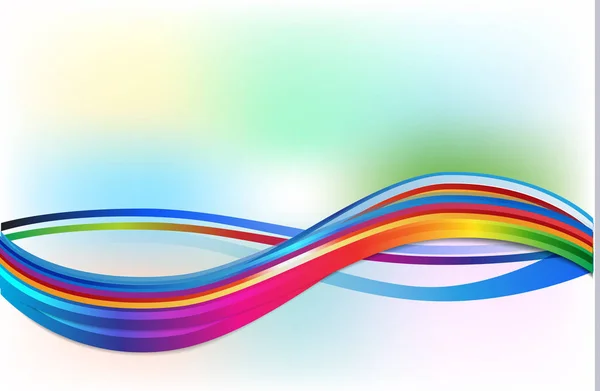 Logo waves rainbow color render background — Stock Vector