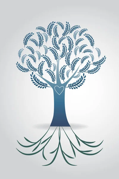 ロゴの木花の結婚式のシンボル — ストックベクタ