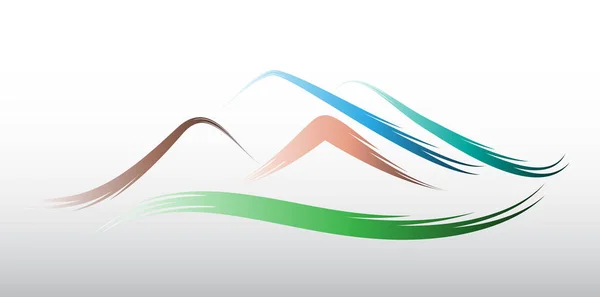 山のロゴのベクトルのデザイン — ストックベクタ