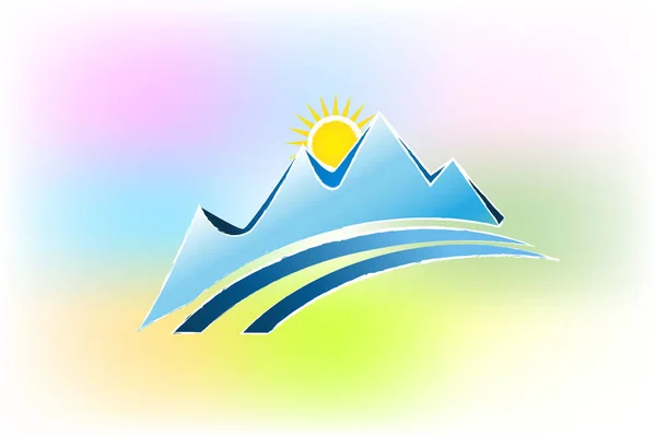 Diseño del logo Mountains — Vector de stock