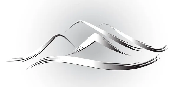 Montagne logo vettoriale design — Vettoriale Stock
