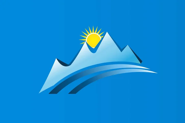 Montagnes logo design — Image vectorielle
