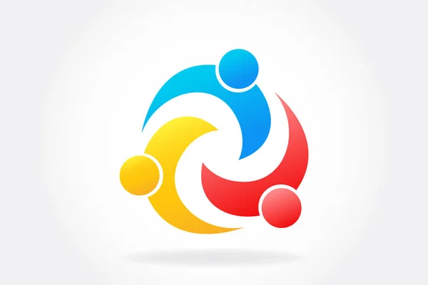 Logo teamwerk mensen — Stockvector