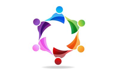 Logo çalışması insanlar elele